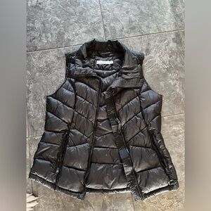 black puffer vest